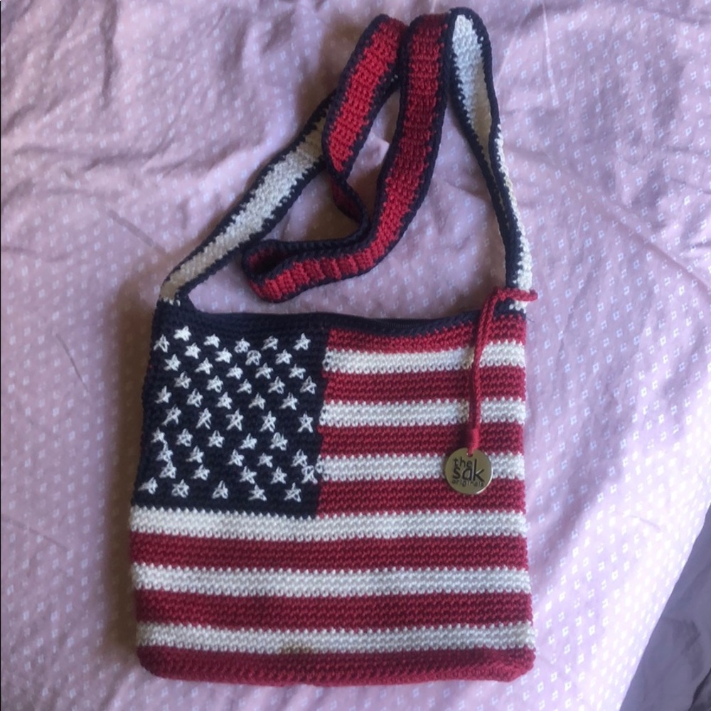 American Flag The Sak purse EUC